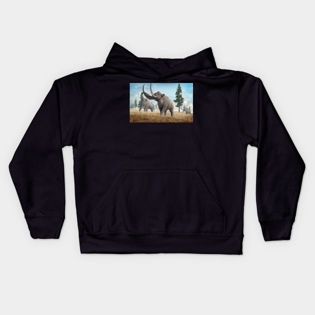 Columbian Mammoths Kids Hoodie by DanielEskridge